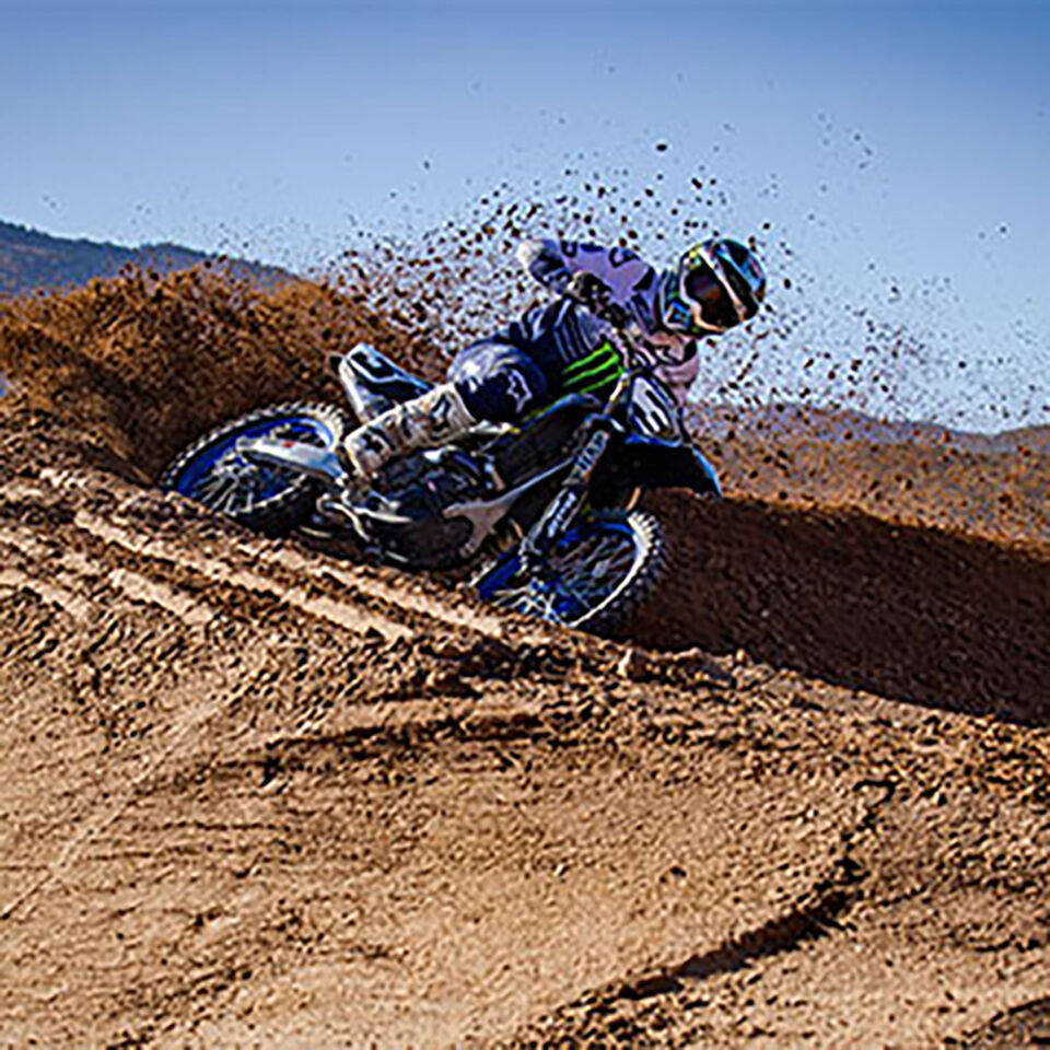 Eli racing on a dirt track