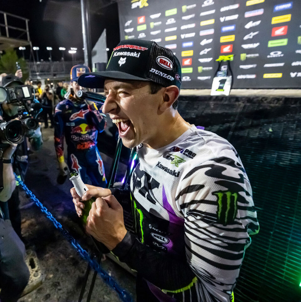 Seth Hammaker screaming in excitement